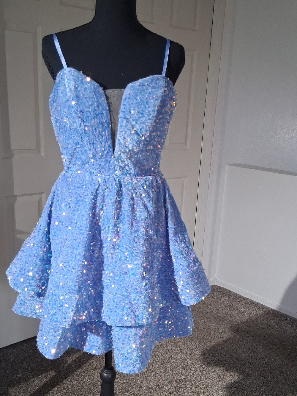 NWOT Sparkling Ocean Blue Party Dress